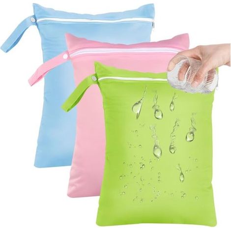Inserti per borsa fasciatoio, 3 pezzi, 40 x 30 cm, borse fasciatoio lavabili, borse per la biancheria da viaggio, borsa fasciatoio impermeabile, borsa fasciatoio riutilizzabile (1/5)