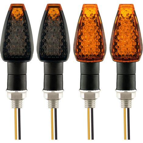 Clignotants Moto LED, Indicateurs De Moto 14 Leds Ambre Universels 12V Étanches Direction Mini Lumière Clignotante pour Scooter Quad Cruiser Véhicule Hors Route Remplacement Clignotant (1/5)