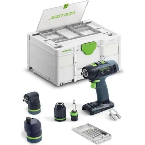 Festool T18+3 Basic-Set Trapano avvitatore Brushless 18 V senza batterie con accessori 578828 (1/2)