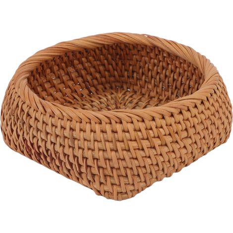 Panier de rangement en rotin tressé à la main, simple et raffiné, idéal pour ranger services à thé et vaisselle. (1/5)