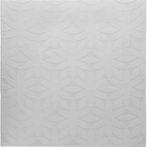 Tappeto Quadrato Grigio chiaro in Tessuto Jacquard 160 x 160 cm (1/5)