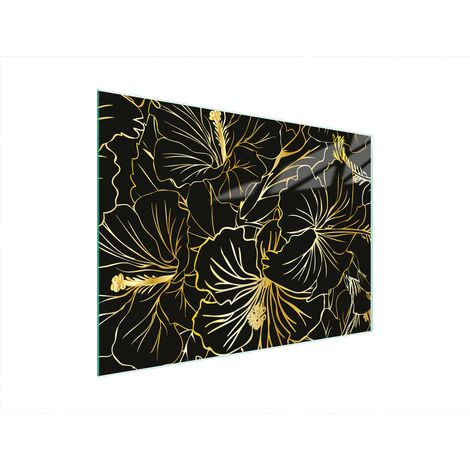 Planche à découper en verre 40x30 fleurs (1/5)
