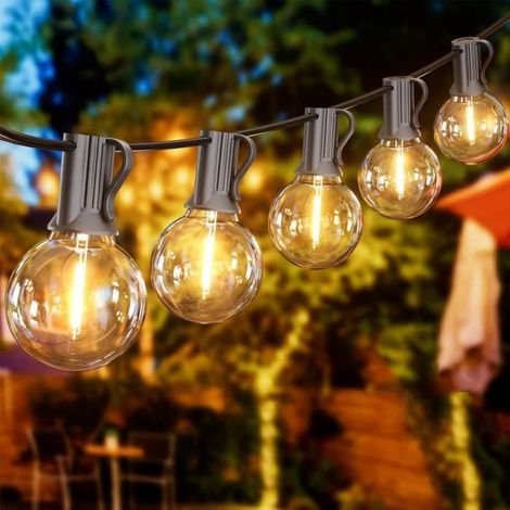 Guirlande lumineuse - LED 30M - 50 Ampoules G40 - IP45 Imperméable - Extérieur Jardin (1/5)