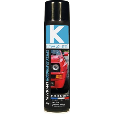 KARZHAN - Nettoyant goudron et résine - aérosol de 500ml - 62144 - Ce produit de marque KARZHAN est neuf.