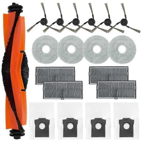 LAN für Dreame X40 Ultra Complete und S30 Pro Ultra Saugroboter: Hauptseitenbürste, HEPA-Filter, Reinigungstuch und Staubbeutel. (1/5)