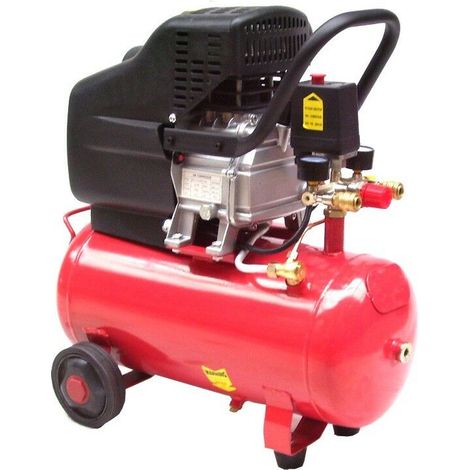 Druckluft Kompressor fahrbar 24L Kessel 1,5kw 230V Druckluftkompressor 2PS B4985 (1/5)