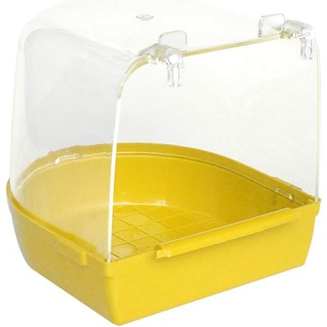 Baignoire Oiseau - PVC Sécurisé - Pour Cage Perroquet et Oiseaux de Compagnie - Suspendue ou Fixée - 1 Pièce