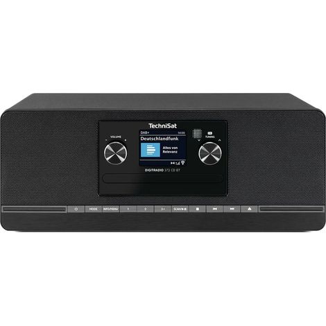 Radio digital TechniSat CD DAB+ FM Bluetooth USB 2×5 W 372 negra (1/5)