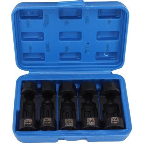 Douille pour écrou d'amortisseur 18 mm, 19 mm, 21 mm, 22 mm, 24 mm, 12 pans, entraînement 1/2 pouce, douille pour écarteur d'amortisseur de suspension (1/5)