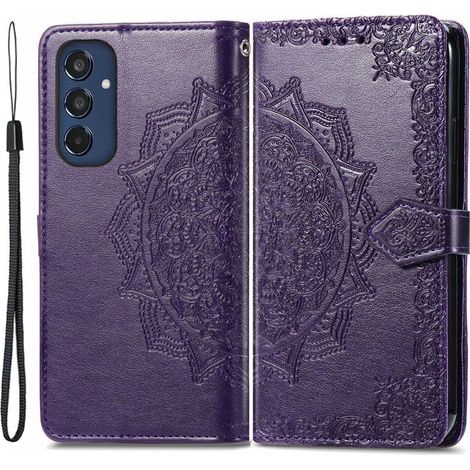 Funda tipo libro para Samsung Galaxy M35, Mandala, Morado (1/5)