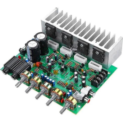 Amplificateur audio de réverbération 250 W, 2 canaux, amplificateur haute puissance Hi-Fi PT2399, carte de réverbération pour microphone karaoké (1/5)