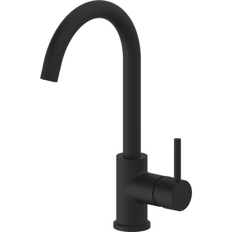 Küchenarmatur MIX 35/P - druckfeste Vorderfenster Armatur ausziehbar mit langlebigem Keramikscheiben, schwarz matt (1/3)