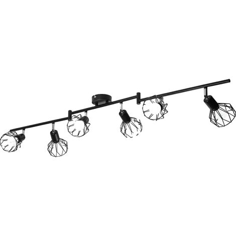 Faretto da soffitto, stile vintage, design regolabile, 6 luci, lampadina non inclusa (1/2)