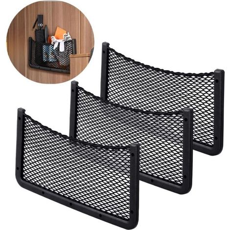 36x18. 3 PCS Filet Rangement pour Voiture. Organisateurs Rangement Coffre. Multifonctionnel Sac Pocket Organizer de Voiture pour Ustensiles. Camping-Cars. Bateaux. Maison (Filet élastique) (1/5)