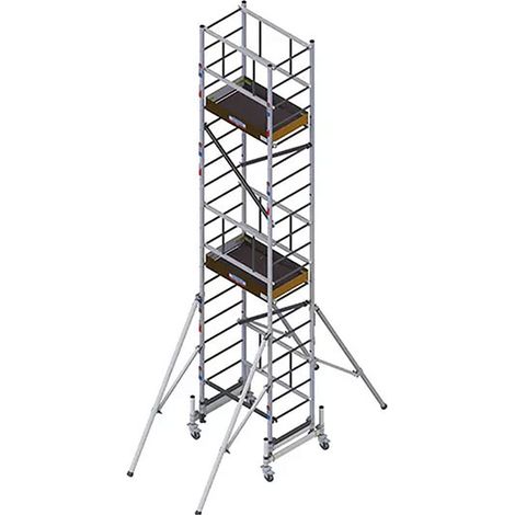 Trabattello 2 piani - Altezza max. di lavoro 6.37m - ME400-PE