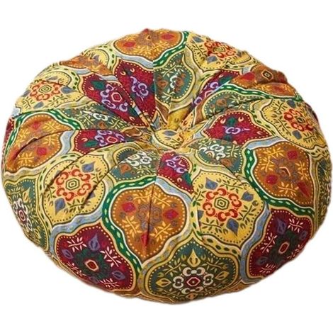 Coussin rond marocain élastique, divers usages, bohème, tatami (1/4)