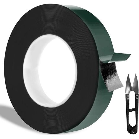 Ruban adhésif double face extra-fort noir 10 mm x 10 m - Ruban mousse de montage durable pour l'industrie automobile (1/5)