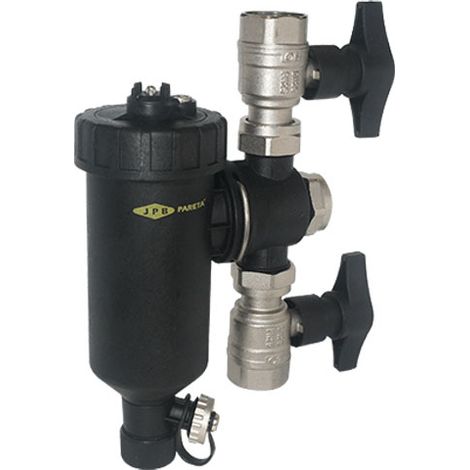 Arcanaute – Pot de décantation 1" (26/34) filtre magnétique pour circuits hydrauliques – Dégazeur et désemboueur en acier inoxydable AISI 304