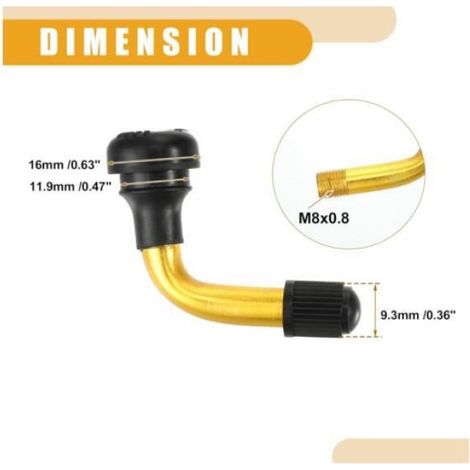 Valve De Pneu - PVR50 - Universelle - 45x39x16mm - Pour Voiture Moto Remorque - 5 Pièces (1/4)