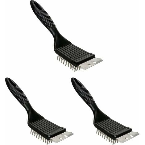 Brosse Barbecue en Acier Inoxydable, Brosse à Grill BBQ, Brosse à Grill en Acier Inoxydable, pour Barbecue, Outil Barbecue, Outil de Nettoyage Barbecue, Outil de Brosse à Grill,,3 Pièces (1/5)