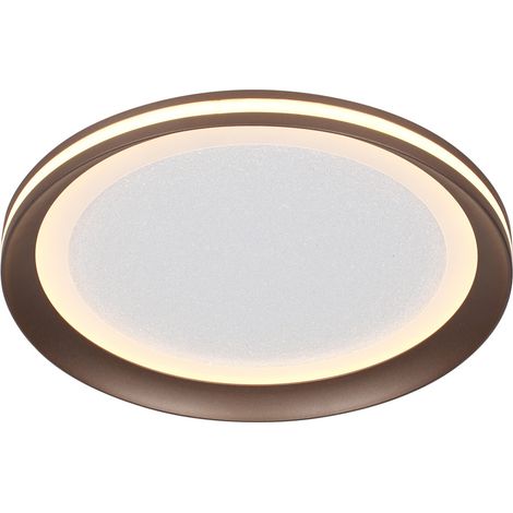 Plafonnier rond moderne café/blanc LED 18W Italux Artizo