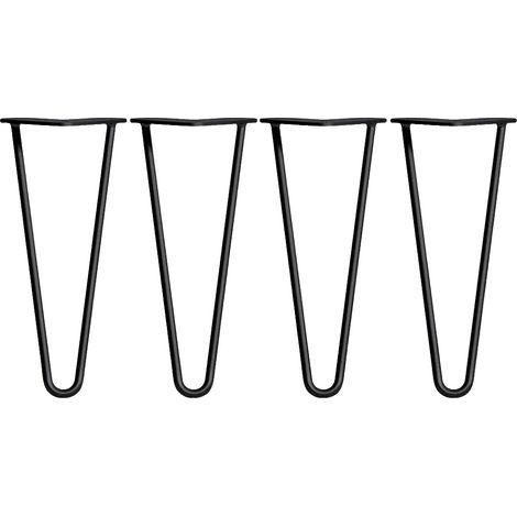 Patas de mesa, diseño de horquilla, construcción de metal duradera, 12 pulgadas - 2 varillas (Mesa de centro) (1/2)