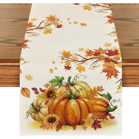Runner Tavola Autunnale Zucche Decorativo 40 x 240 cm (1/5)