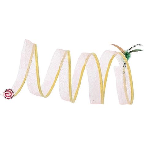 Tunnel pour chat pliable et interactif portable avec tente à plumes pour lapin-Sisal Straight (1/5)