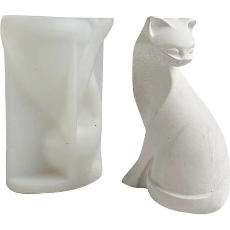 DIY-Kerzenherstellungswerkzeug: eine entzückende, antihaftbeschichtete Silikonkatze zur Herstellung eigener Kerzen.