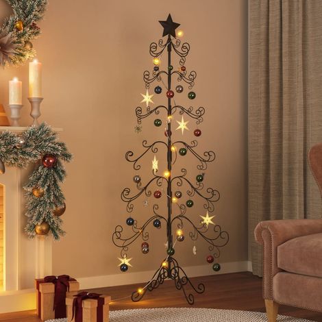 Árbol de Navidad para decoración metal negro 180 cm vidaXL (1/5)