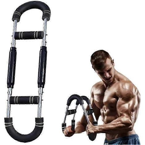 Appareil de musculation pour les bras en torsion, résistance à ressort de 40 à 100 lbs, adapté aux exercices pour la poitrine, les triceps et les avant-bras. (1/5)