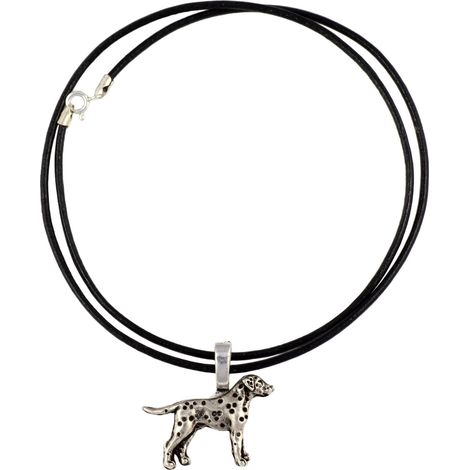 Dalmatiner, Dalmatiner Pointer – Hundehalskette, silberplattierter Anhänger für Hundeliebhaber, dezenter Schmuck von Art-Dog (1/3)