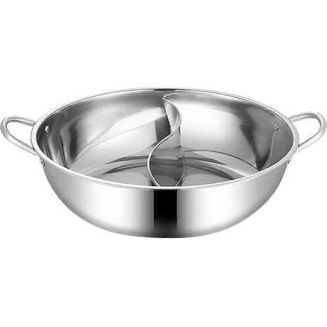Marmite double compartimentée en acier inoxydable, compatible avec les cuisinières à gaz, 32 cm (1/5)