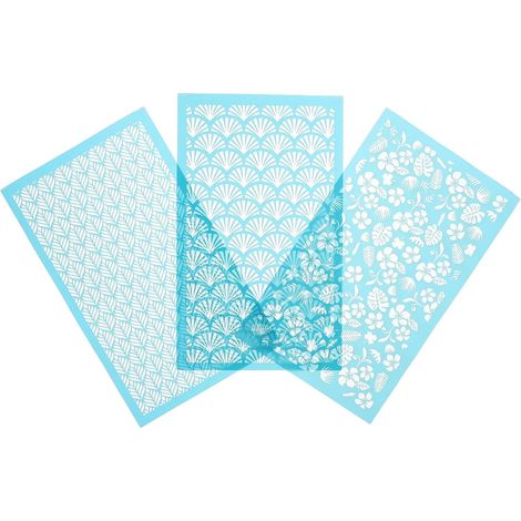 Pochoirs en Polyester Réutilisables Lavables Lot de 3 Séchage Rapide pour Argile Polymère pour Loisirs Créatifs et Décoration de Fête (1/5)