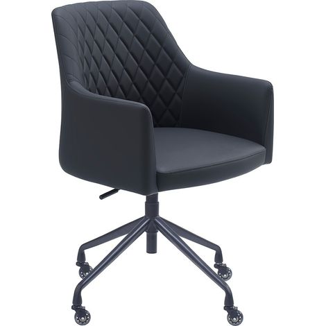 Chaise de bureau - Vitoria - Noir - Cuir PU (1/5)