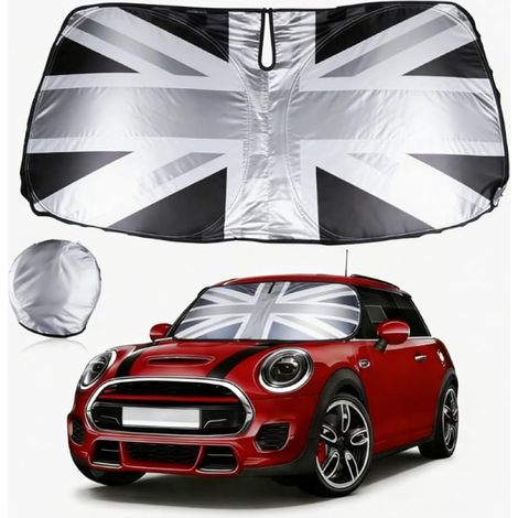 Sonnenschutzblende für die Windschutzscheibe – Sonnenschutzblende für Mini Cooper Zubehör Mini Cooper Frontscheiben-Sonnenschutzblende blockiert 99 % der Hitze (Union Jack G) (1/5)
