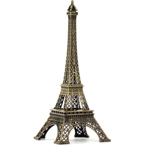 Scultura della Torre Eiffel in ferro battuto, 25 cm – Finitura galvanica ecologica – Decorazione d'interni per ufficio e casa