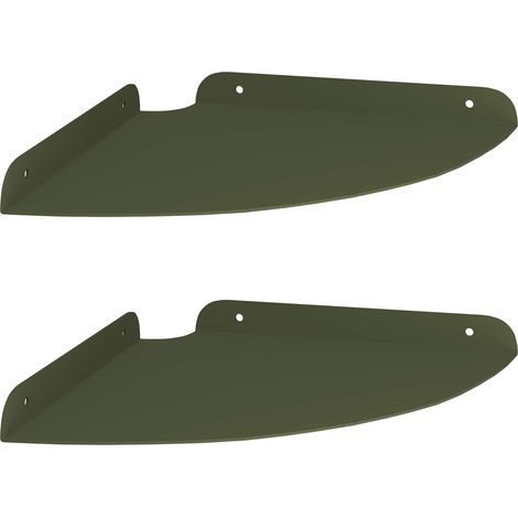 Maison Exclusive - Schwebendes Regal mit Regal 2 pcs Olive Grün 2
