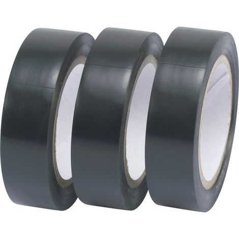 TRU COMPONENTS 1563959 Isolierband-Set Schwarz (L x B) 10 m x 15 mm 3 St.