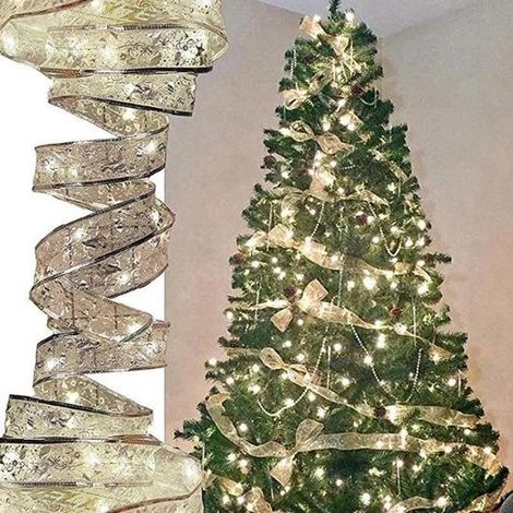 Ruban de Noël LED 5M avec 50 LEDs, Guirlande Lumineuse pour Sapin, Décoration Maison Fête Nouvel An