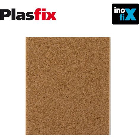 Confezione 1 feltro sintetico adesivo marrone 100x85mm Plasfix INOFIX