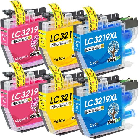 Cartouches d'encre pour Brother LC3219XL Compatible pour Brother MFC-J5330DW MFC-J5335DW MFC-J5730DW MFC-J5930DW MFC-J6530DW MFC-J6930DW MFC-J6935DW(2 Cyan, 2 Magenta, 2 Jaune) (1/5)