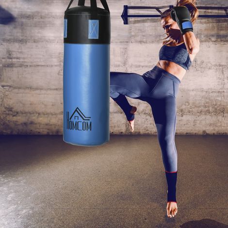 HOMCOM Saco de Boxeo Profesional, Punching Bag 72 cm con Guantes de 8 oz Gancho y Bolsa de Almacenaje, Saco de Arena para MMA, Karate, Taekwondo y Entrenamiento en Gimnasio en Casa (1/5)