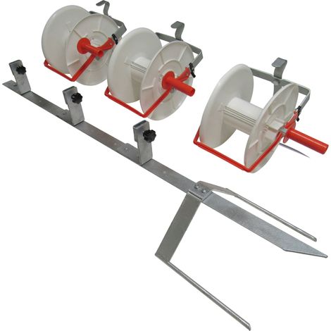 Electric Fence Corner Mounting Post 1.2M & 3x Geared Reels