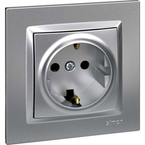 prise schuko aluminium série 10