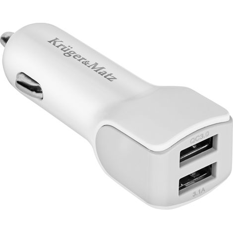 Cargador de coche Kruger&Matz con 2 puertos USB de 2,4 A (1/4)