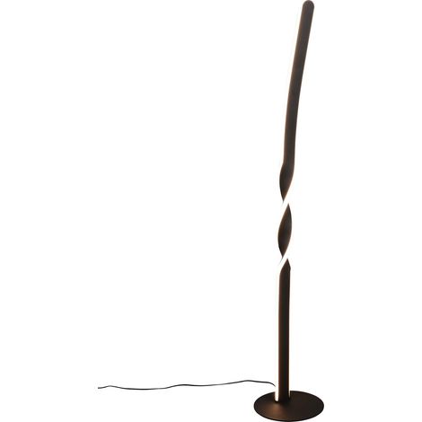 Lampada da terra LED, metallo, nero opaco, H 110 cm, Ginko (1/5)