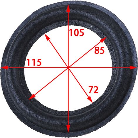 Ersatzteile für 4,5-Zoll-Surround-Lautsprecher 4,5-Zoll-Lautsprecher mit breiter Schaumstoffaufhängung, Außendurchmesser 117 mm. (1/5)