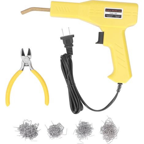 Agrafeuse chauffante 50 W pour garage, kit de réparation de pare-chocs de voiture, machine de soudage et de réparation, jaune, prise US 110 V (1/5)