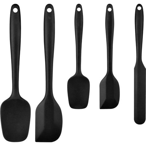 Spatule En Silicone - 5 Pieces - Resistant Chaleur Jusqu A 315 C - Antiadherent - Alimentaire Sans BPA - Pour Patisserie Cuisine Et Melange (1/5)